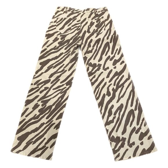 Princess POLLY CATHERINE ZEBRA WIDE LEG W SPLIT HEM HIGH WAISTED NWOT SZ 14 - Picture 2 of 9